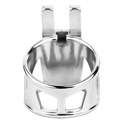 No Ball Ring Chastity Cage – Stainless Steel Lock, 9 Size Glans Fit, Discreet Wear