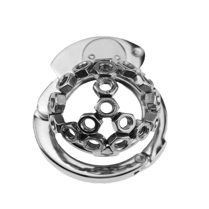 Jaula de castidad masculina con cerradura de tuerca: cerradura incorporada, resistente, mejora opcional para M6 Torment