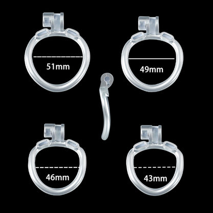 3D Printed Male Chastity Cage – Lightweight Penis Lock with 5 Rings for Erection Control & Bondage Fun