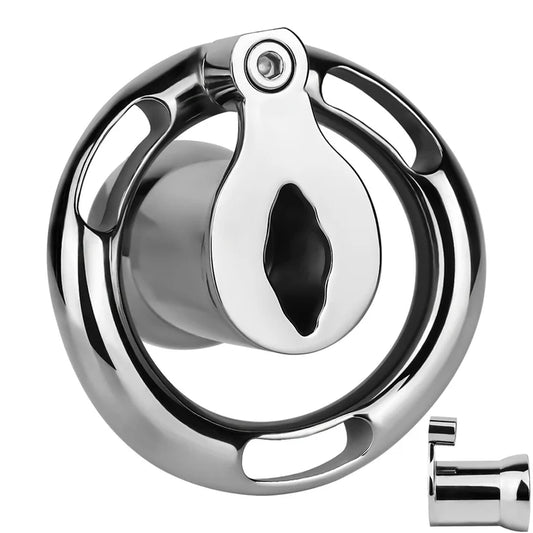 Metal Inverted Chastity Cage – Heavy Duty Stainless Steel Male Chastity Device, Secure Fit, Discreet Wear, Support Belt Compatible