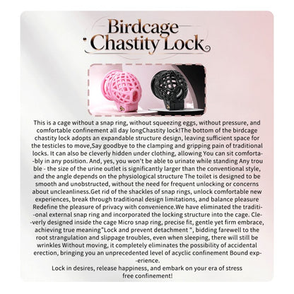 Resin Shaft-Only Chastity Cage | Ringless Breathable Coronal Ridge Fixation Design