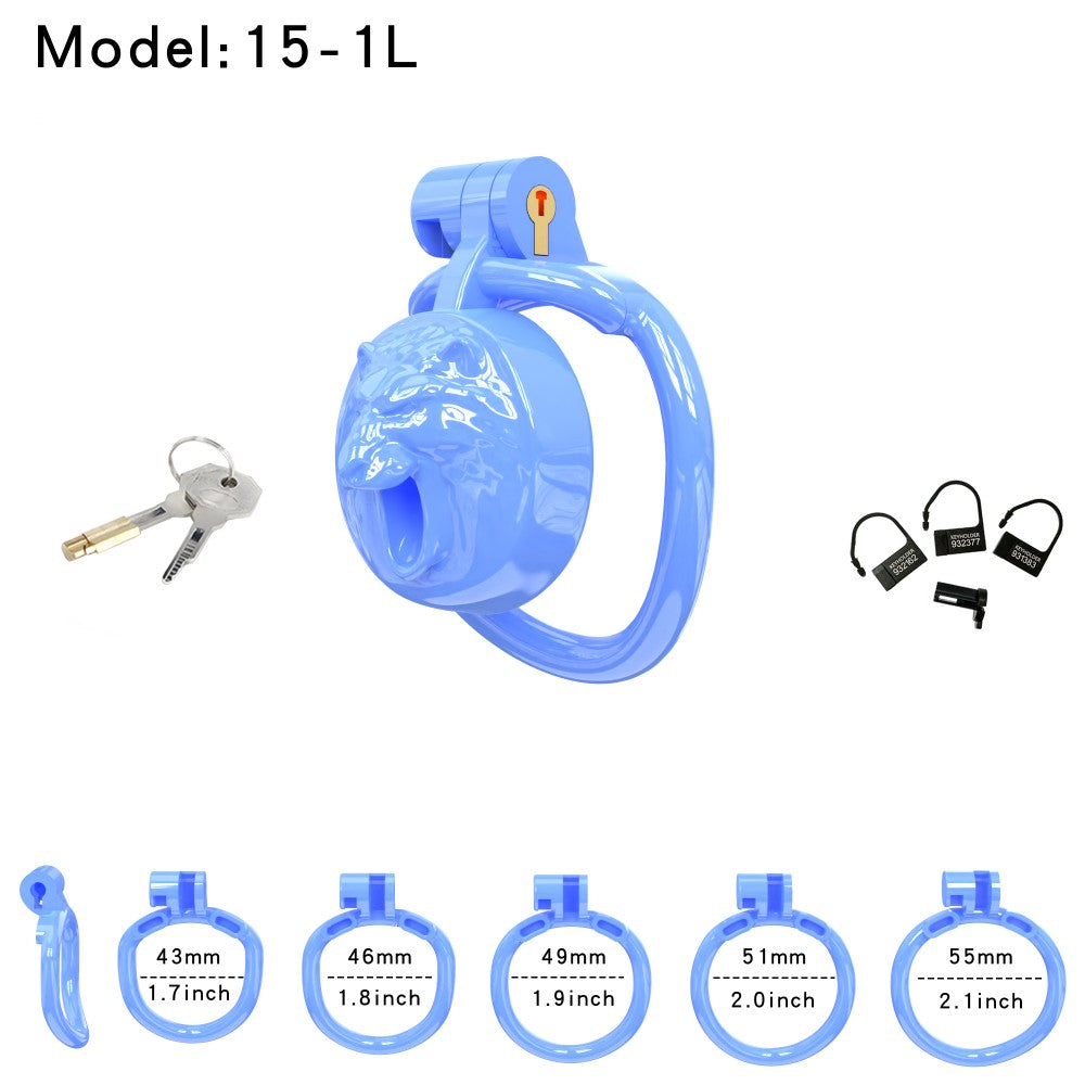 WolfHead Roar– 3D Printed Chastity Lock with Negative Pole Cup Holder