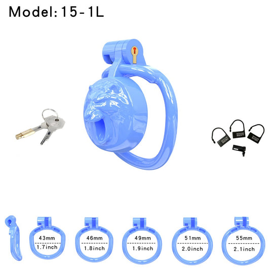 WolfHead Roar– 3D Printed Chastity Lock with Negative Pole Cup Holder