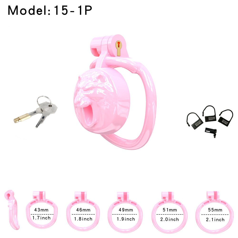 WolfHead Roar– 3D Printed Chastity Lock with Negative Pole Cup Holder
