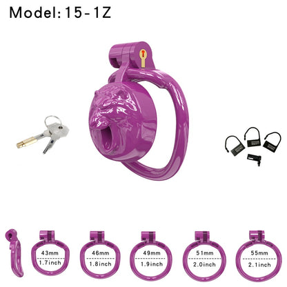 WolfHead Roar– 3D Printed Chastity Lock with Negative Pole Cup Holder