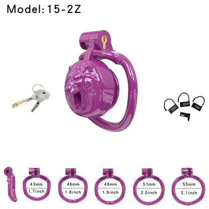 WolfHead Roar– 3D Printed Chastity Lock with Negative Pole Cup Holder