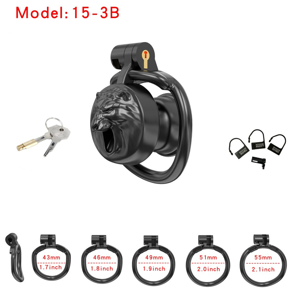 WolfHead Roar– 3D Printed Chastity Lock with Negative Pole Cup Holder