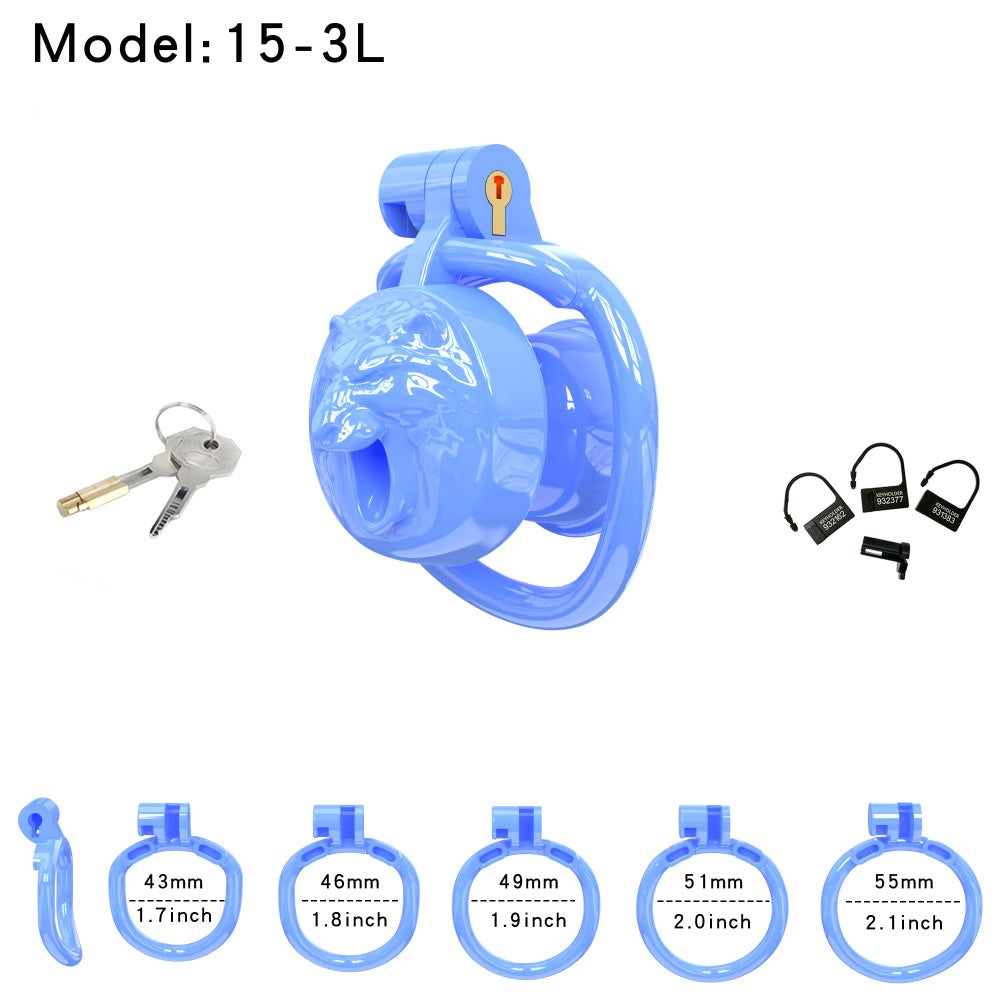 WolfHead Roar– 3D Printed Chastity Lock with Negative Pole Cup Holder