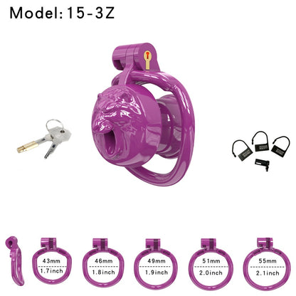 WolfHead Roar– 3D Printed Chastity Lock with Negative Pole Cup Holder