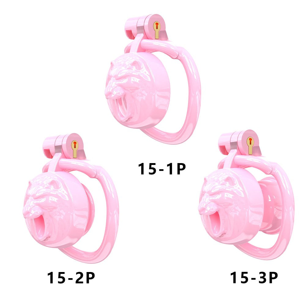 WolfHead Roar– 3D Printed Chastity Lock with Negative Pole Cup Holder