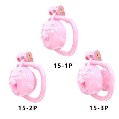 WolfHead Roar– 3D Printed Chastity Lock with Negative Pole Cup Holder