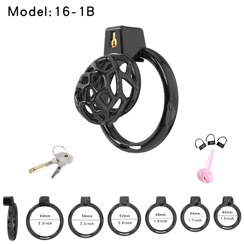 Lightweight Resin Chastity Cage – Random Mesh Design, Breathable, Multi-Size & Color Options