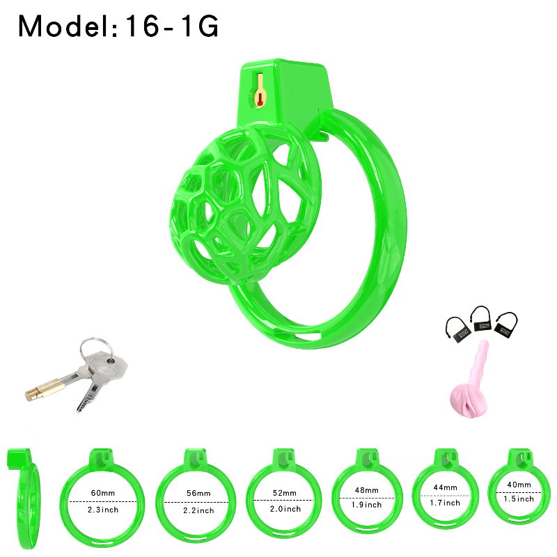 Lightweight Resin Chastity Cage – Random Mesh Design, Breathable, Multi-Size & Color Options