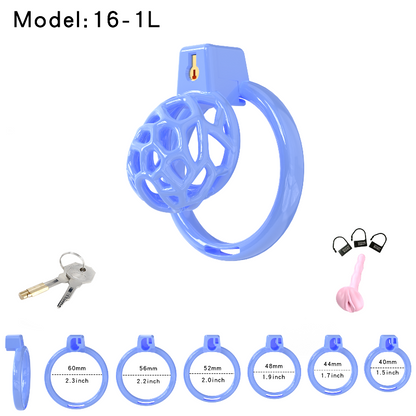 Lightweight Resin Chastity Cage – Random Mesh Design, Breathable, Multi-Size & Color Options