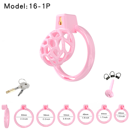 Lightweight Resin Chastity Cage – Random Mesh Design, Breathable, Multi-Size & Color Options