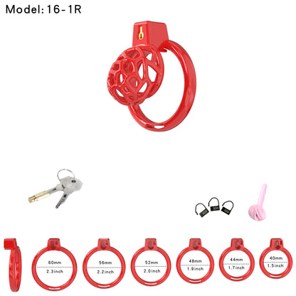 Lightweight Resin Chastity Cage – Random Mesh Design, Breathable, Multi-Size & Color Options