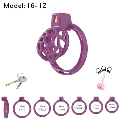 Lightweight Resin Chastity Cage – Random Mesh Design, Breathable, Multi-Size & Color Options