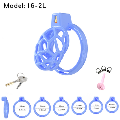 Lightweight Resin Chastity Cage – Random Mesh Design, Breathable, Multi-Size & Color Options