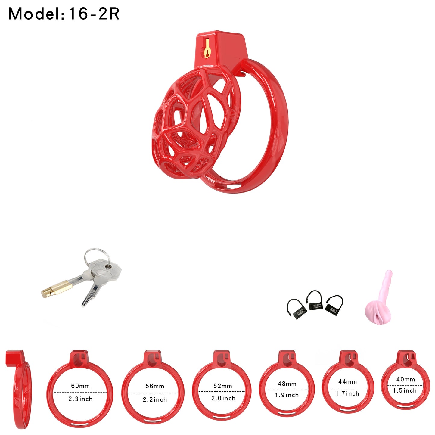 Lightweight Resin Chastity Cage – Random Mesh Design, Breathable, Multi-Size & Color Options