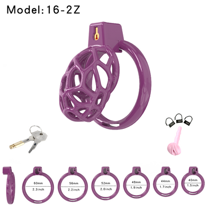 Lightweight Resin Chastity Cage – Random Mesh Design, Breathable, Multi-Size & Color Options