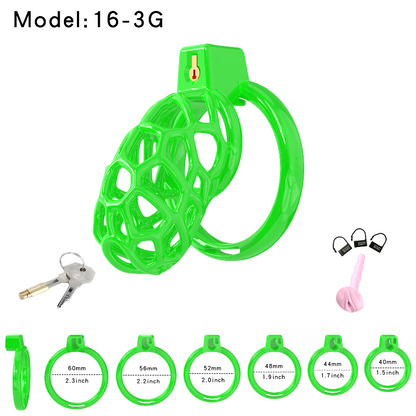 Lightweight Resin Chastity Cage – Random Mesh Design, Breathable, Multi-Size & Color Options