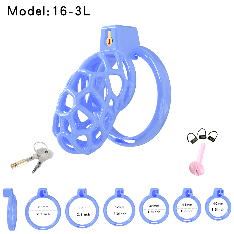 Lightweight Resin Chastity Cage – Random Mesh Design, Breathable, Multi-Size & Color Options