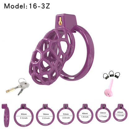 Lightweight Resin Chastity Cage – Random Mesh Design, Breathable, Multi-Size & Color Options