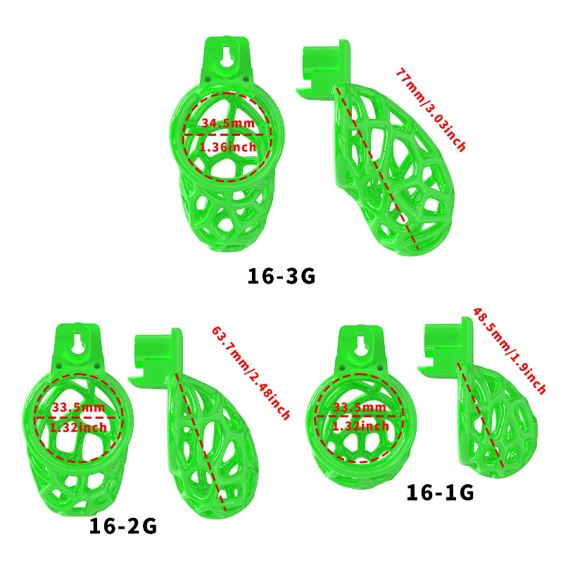Lightweight Resin Chastity Cage – Random Mesh Design, Breathable, Multi-Size & Color Options