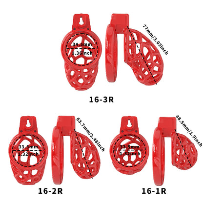 Lightweight Resin Chastity Cage – Random Mesh Design, Breathable, Multi-Size & Color Options