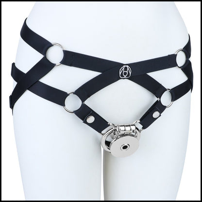Stainless Steel Inverted Chastity Cage with Removable Insert