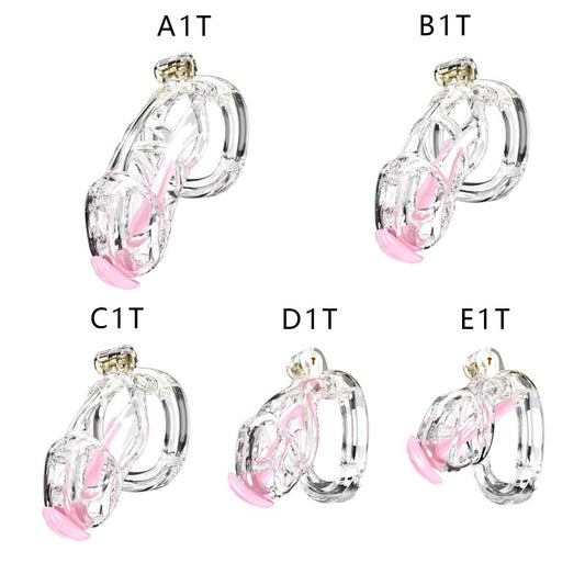 Transparent Viper Chastity Cage – 5 Sizes, Wearable Ring Design, Sleek Fit