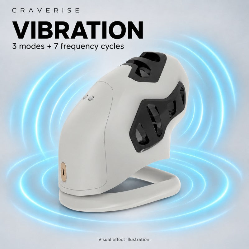App-Controlled Vibrating & E-Stim Chastity Cage