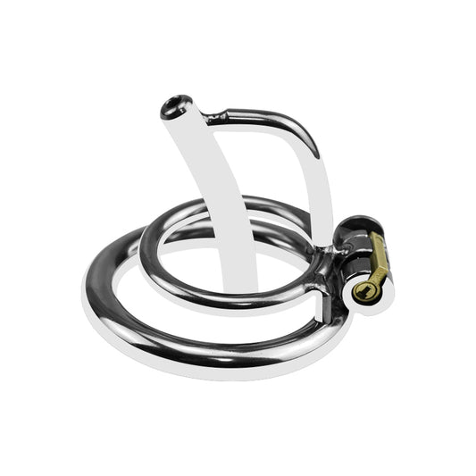 Metal Chastity Cage – Minimal Design with Urethral Tube