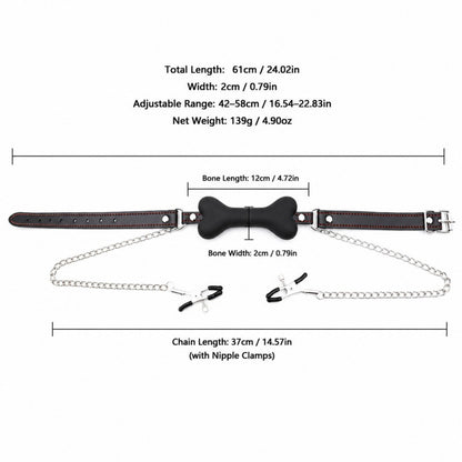 Silicone Bone Gag Collection | Soft Silicone Bone Design with Adjustable Strap System