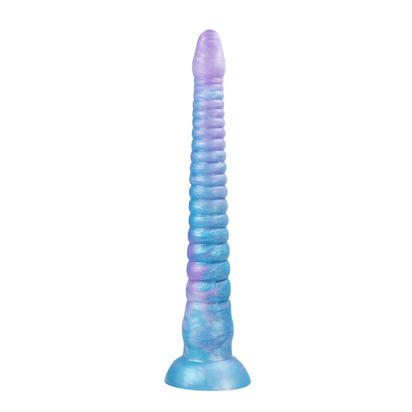 Consolador con tentáculo de pulpo que brilla en la oscuridad | Plug anal azul degradado y morado