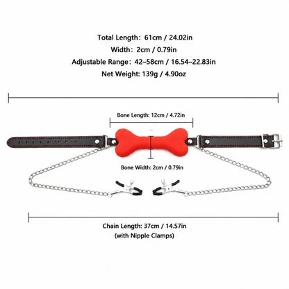 Silicone Bone Gag Collection | Soft Silicone Bone Design with Adjustable Strap System