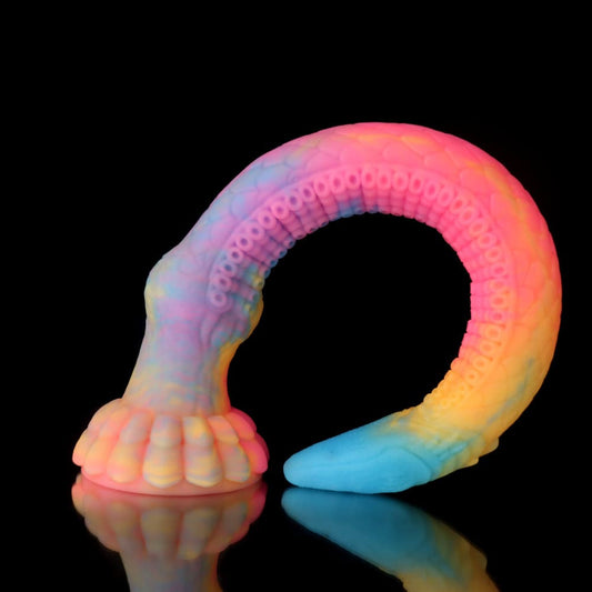Eel Blue Yellow Purple Luminous Tentacle Dildo