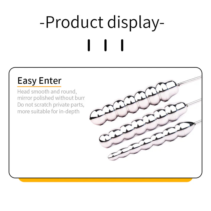 Multiple Layers Ripple Spheres Urethral Sounding Rod