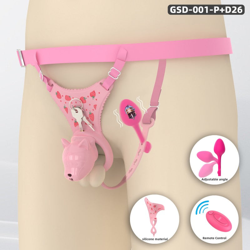 Puppy Head Chastity Cage Set with Underwear & Plug-GSD Series