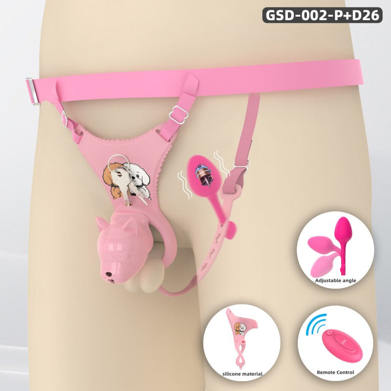 Puppy Head Chastity Cage Set with Underwear & Plug-GSD Series