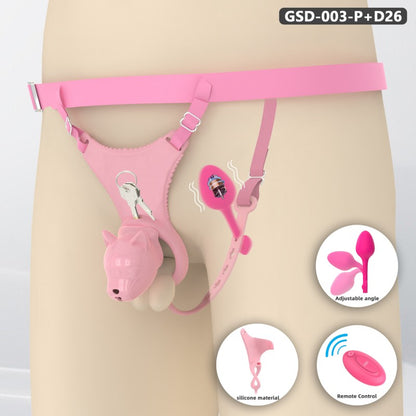 Puppy Head Chastity Cage Set with Underwear & Plug-GSD Series
