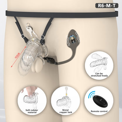 Transparent Flexible Chastity Cage with Stretchable Design