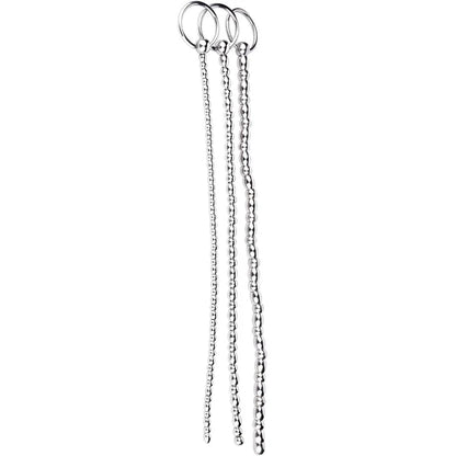 Metal Soft Urethral Sounds Penis Plug with Pull Ring