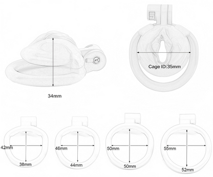 Imitation clitoral chastity lock