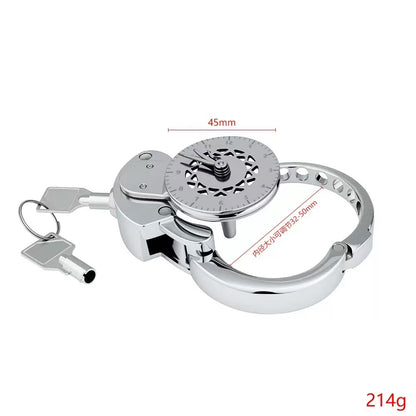 Cage de chasteté plate ajustable avec motif cœur – Cadenas métallique sur mesure au design inspiré par l'amour