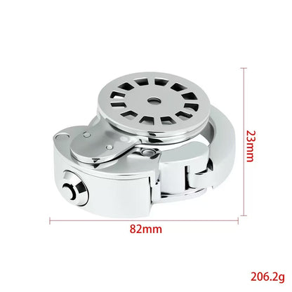 Cage de chasteté plate ajustable avec motif cœur – Cadenas métallique sur mesure au design inspiré par l'amour