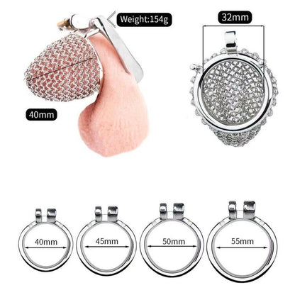 Flexible Stainless Steel Mesh Chastity Cage -5 Sizes | Comfortable & Secure