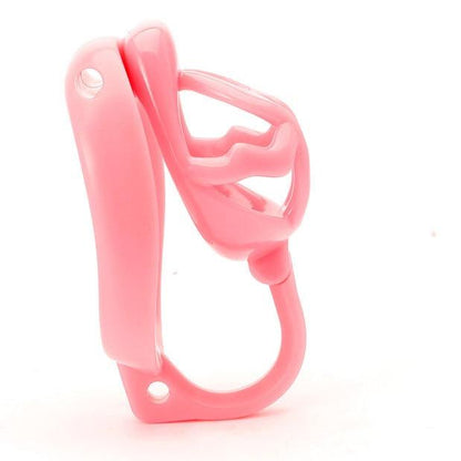 Plastic Male Chastity Cage with Key – Adjustable ABS Design, 3 Internal Styles, 4 Ring Sizes (42–55mm), Pink / Black / Clear