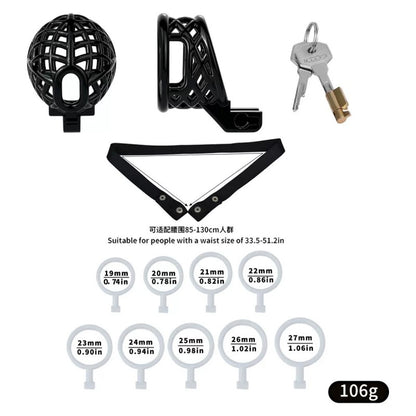 Resin Shaft-Only Chastity Cage | Ringless Breathable Coronal Ridge Fixation Design