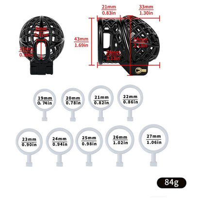 Resin Shaft-Only Chastity Cage | Ringless Breathable Coronal Ridge Fixation Design